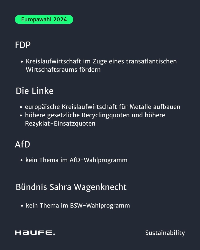 Europawahl: Nachhaltigkeit in Parteiprogrammen 10