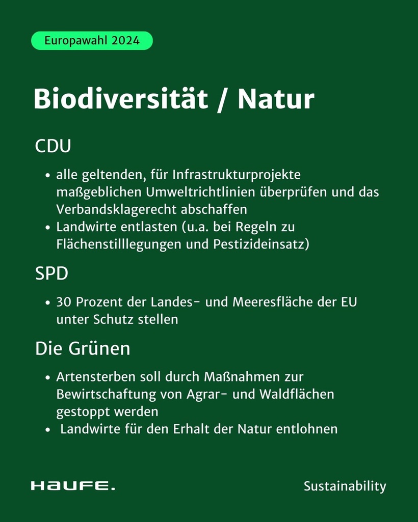 Europawahl: Nachhaltigkeit in Parteiprogrammen 11