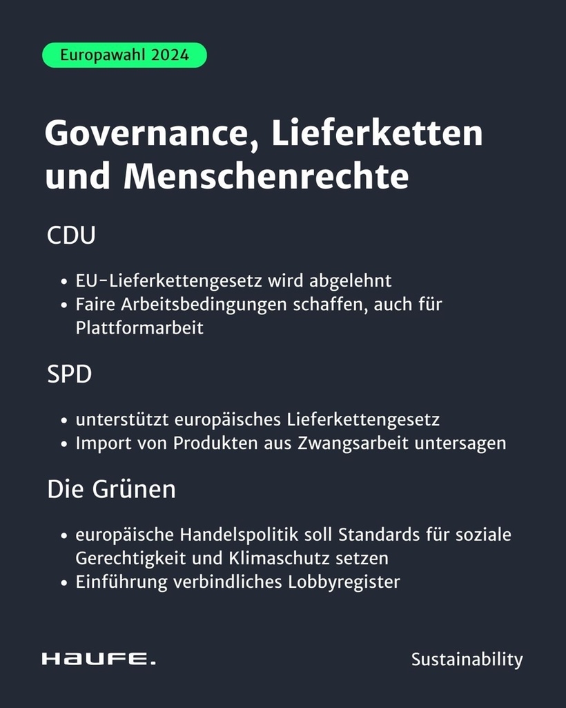 Europawahl: Nachhaltigkeit in Parteiprogrammen 5