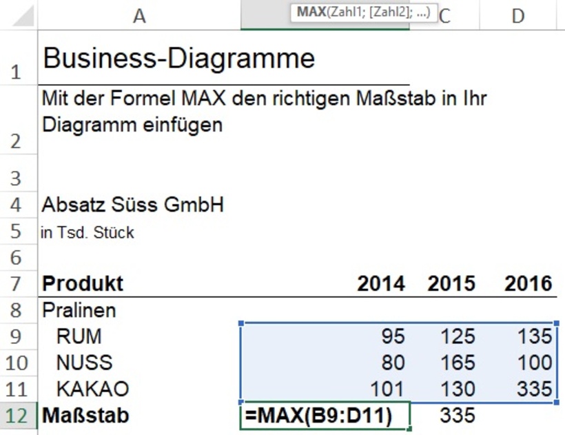 Abb. 2: den Maximalwert in einer Tabelle suchen