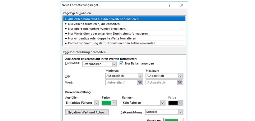 Exceltipp Datenbalken Abb.3