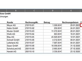 Fälligkeitsdatum für Rechnungen