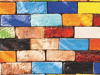 Farbige Ziegel Mauer Farben