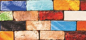 Farbige Ziegel Mauer Farben