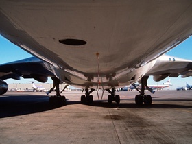 Flugzeug Großaufnahme Airport