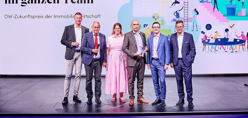 Foto Preisverleihung DW-Zukunftspreis 2024 WBG Nürnberg