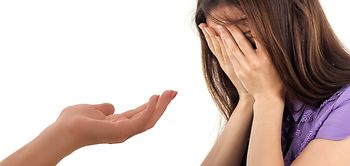 Frau mit Depressionen