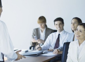 Führungskräfte in der Schulung