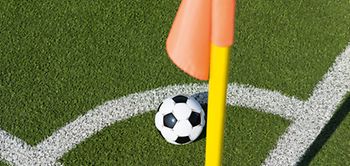 Fußball Rasen mit Eckfahne