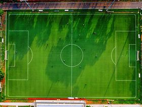 Fußballfeld von oben