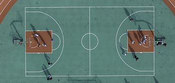 Fußballfeld von oben