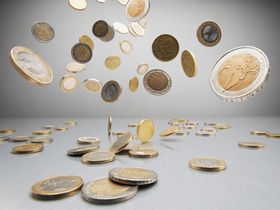 Geldregen Geld Förderung Münzen Euromünzen Euro