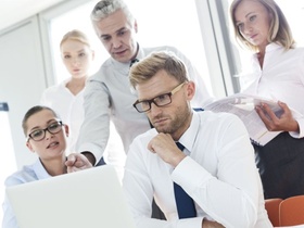 Business people in workshop developing new ideas