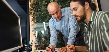 Geschäftsleute reden