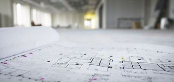 Gewerbefläche Büro leer Bauplan Umnutzung