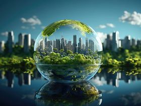 Glaskugel Green City Building
