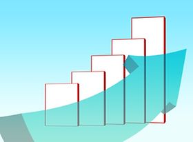 Grafik mit Pfeil nach oben