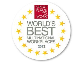 Great Place to Work "Beste Arbeitgeber weltweit 2013" Logo