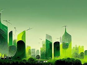 Grüne Stadt Bürogebäude