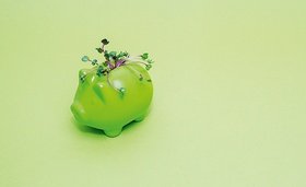 Grünes Sparschwein - Grüne Finanzierungen