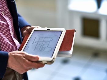 Grundriss auf Tablet