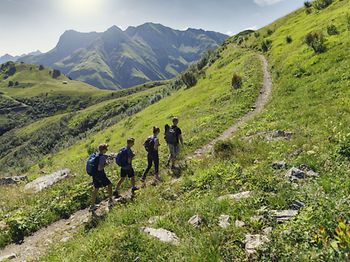 Gruppe am Wandern