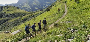 Gruppe am Wandern