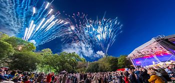 Händelfestspiele Galgenbergschlucht Halle Saale Abschlussfeuerwer