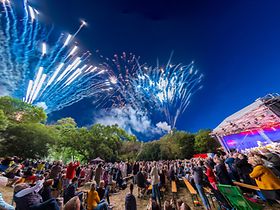 Händelfestspiele Galgenbergschlucht Halle Saale Abschlussfeuerwer