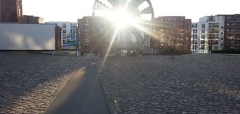 Hamburg Barmbek Elbtunnel Skulptur Wohnhäuser