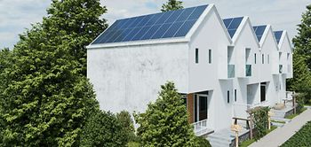 Haus Einfamilienhaus Reihenhaus Solardach Photovoltaik