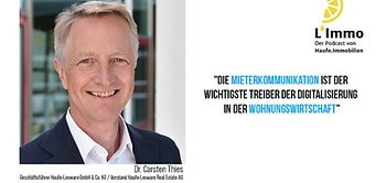 Header L´Immo Podcast mit Carsten Thies, Haufe-Lexware Real Estat