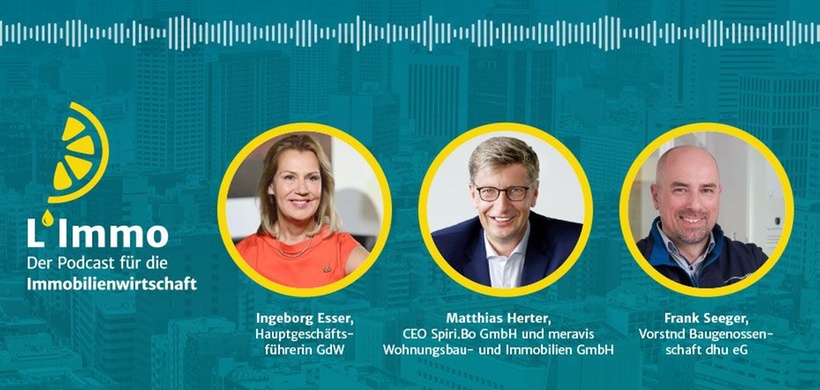 Header Live-L'Immo-Podcast von der REA - Personen hintereinander