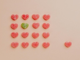 Herz Gummibaerchen Teilen