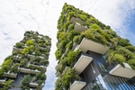 Hochhäuser Skyscraper begrünte Fassade Umwelt Balkone