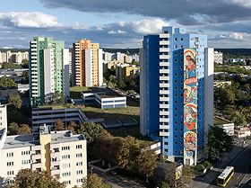 Hochhaus Magistratsweg 10 mit Wandbild