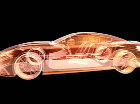 Hologramm eines Autos