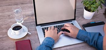 Homeoffice auf der Terasse