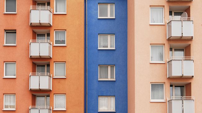 Housing estate, facade, balconies