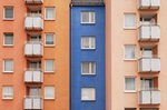 Housing estate, facade, balconies