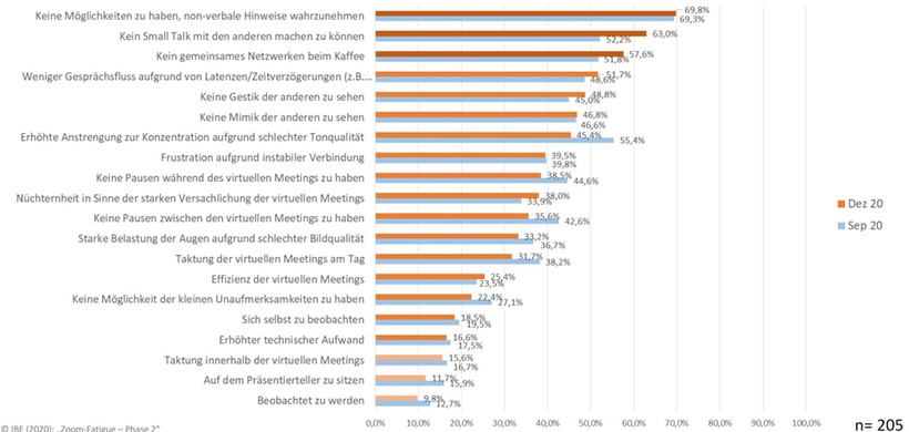 IBE-Studie "Zoom Fatigue": Belastungsfaktoren und -treiber