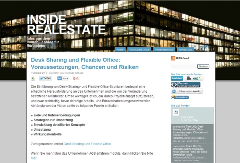 Immobilien-Blogs im Überblick: www.inside-realestate.de