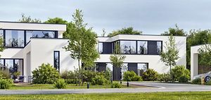 Einfamilienhäuser modern Wohnen Wohnumfeld urban 