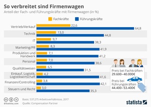 So verbeitet sind Firmenwagen