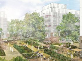 Kaiserlei-Areal in Offenbach Visualisierung Wohnquartier