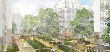 Kaiserlei-Areal in Offenbach Visualisierung Wohnquartier