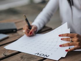 Kalender Monat schreiben