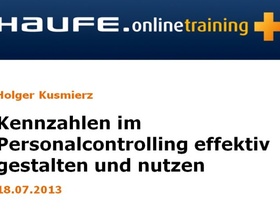 Online-Seminar "Kennzahlen im Personalcontrolling effektiv gestalten und nutzen"