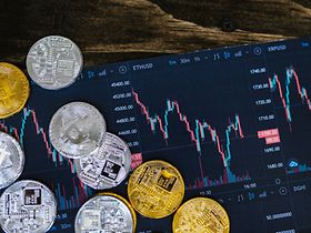 Kryptowährung Bitcoin Münzen
