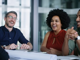 Shot of a group of businesspeople having a meeting in an office